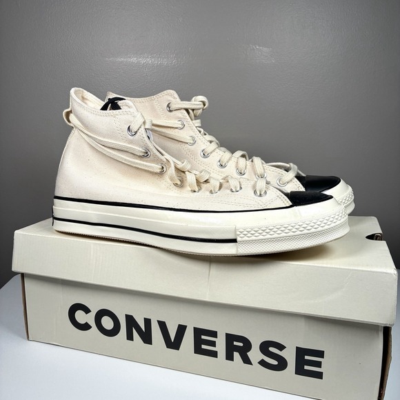 Converse Other - Converse Chuck Taylor 70 High Fear Of God Essentials Ivory Black Size 10.5 Mens